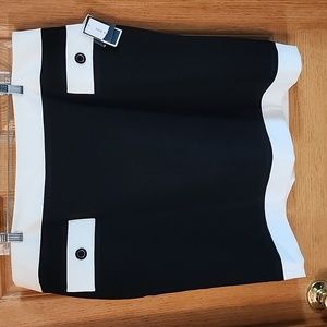 Nine West Black and White Skirt NWT Size 18
